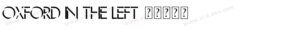 Oxford In The Left字体转换